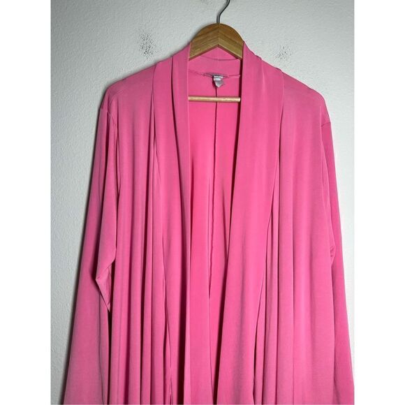 Canari Pink Bohemian Women’s Open Front Cardigan Tunic Size 3XL Made in USA - Picture 2 of 10